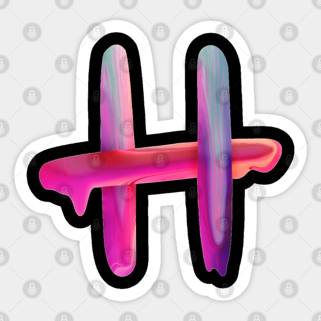 H Sticker by TeeTrendz